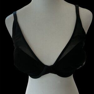 Soma Black and Mesh Lift and Plunge Bra NWT - 32 DD
